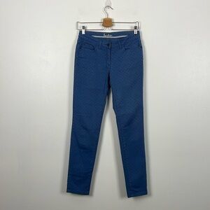Boden Denim Jeans Womens 4 Skinny Leg Polka Dot Stretch 5 Pocket Blue Pants